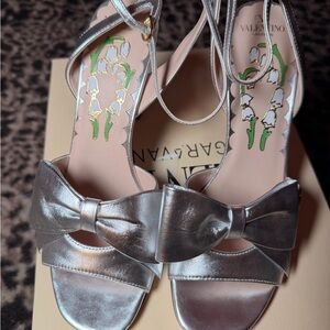 Valentino Women's Metallic Silver Heels